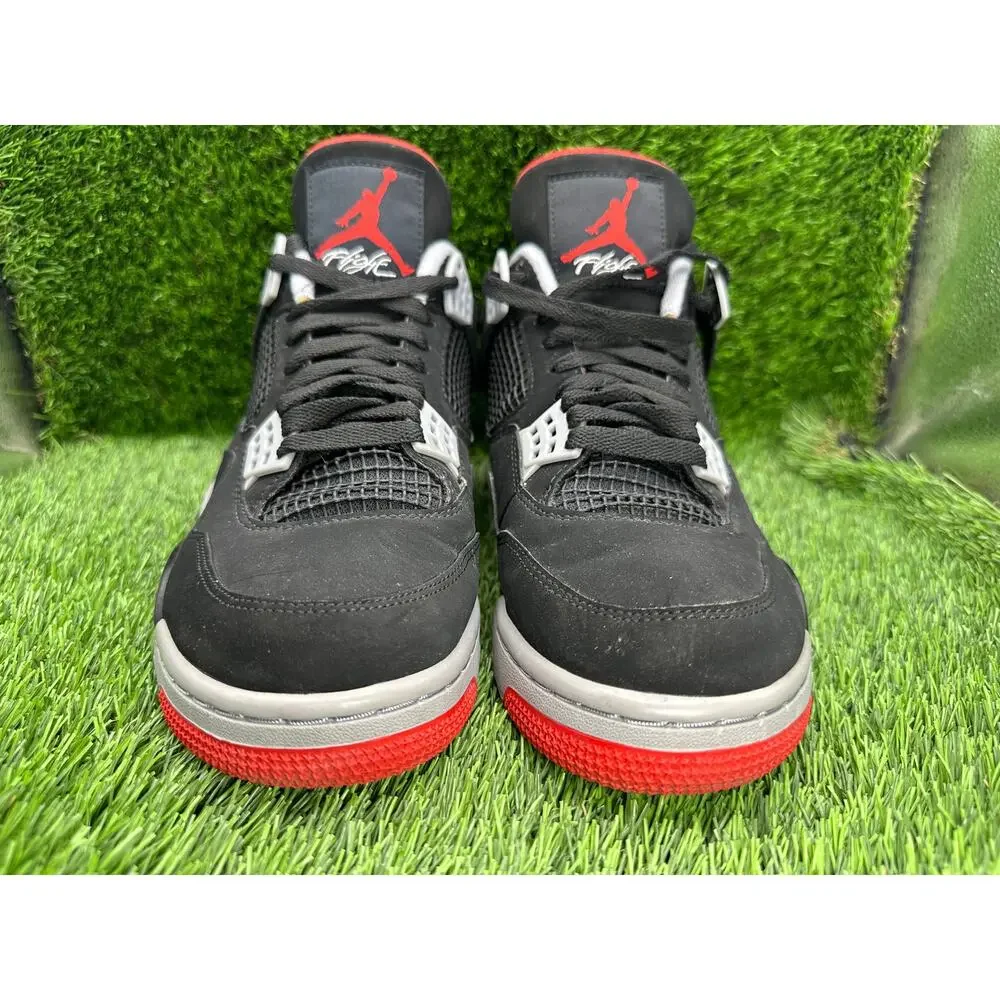 Nike Air Jordan 4 Retro OG 308497-060 Athletic Sneaker Men's 9 Black Nubuck Gym